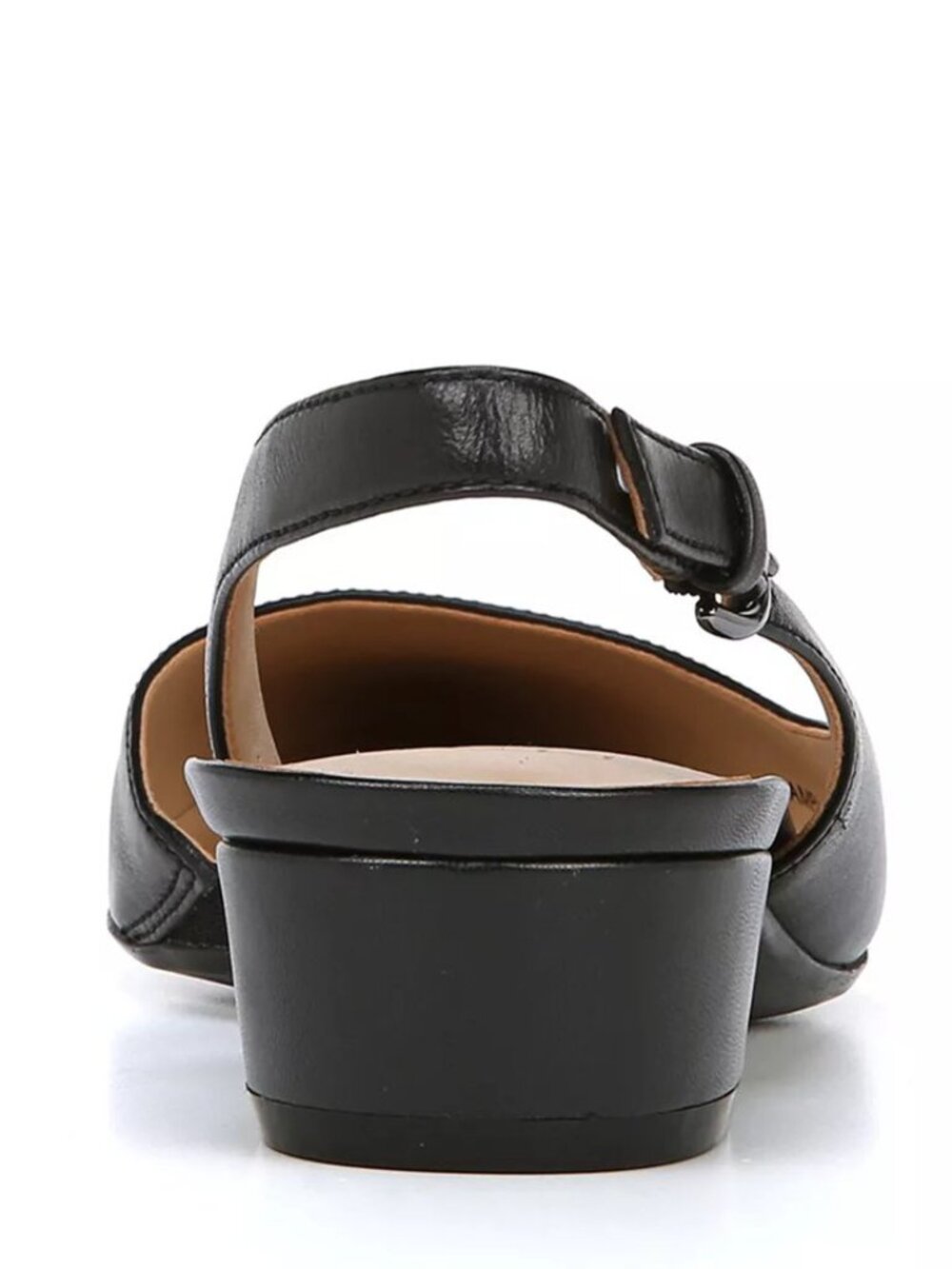 Naturalizer Banks Slingback Pumps Black Leather Pointed Toe Women's Size 8-9.5 - Picture 3 of 7